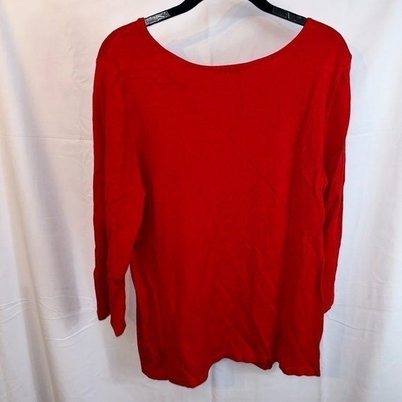 Express Shirt Scoop Wide Neck Pullover Long Sleeve Top Knit Ribbed Buttery Soft - Picture 6 of 6